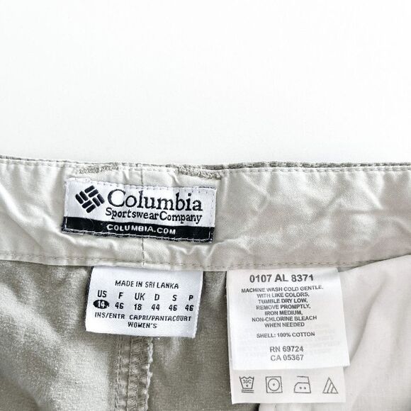Columbia Sportswear Womens Capris Outdoor Climbing Work Wear Green US 14 - Picture 4 of 9